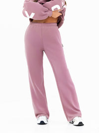 Isabel Wide Leg Sweatpants - Dusty Pink