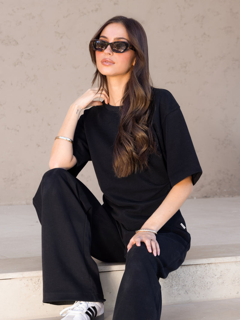 Emmy Cinched T-Shirt - Black