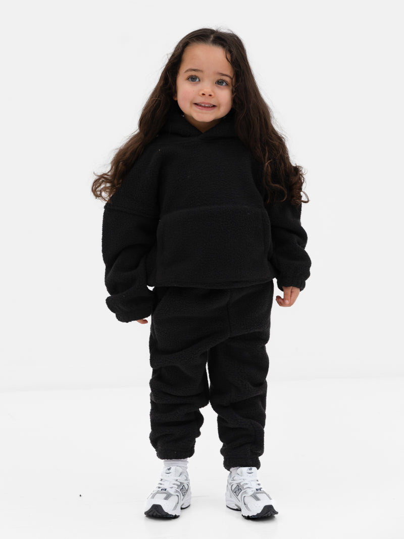 Mini Blakely Borg Hoodie - Black