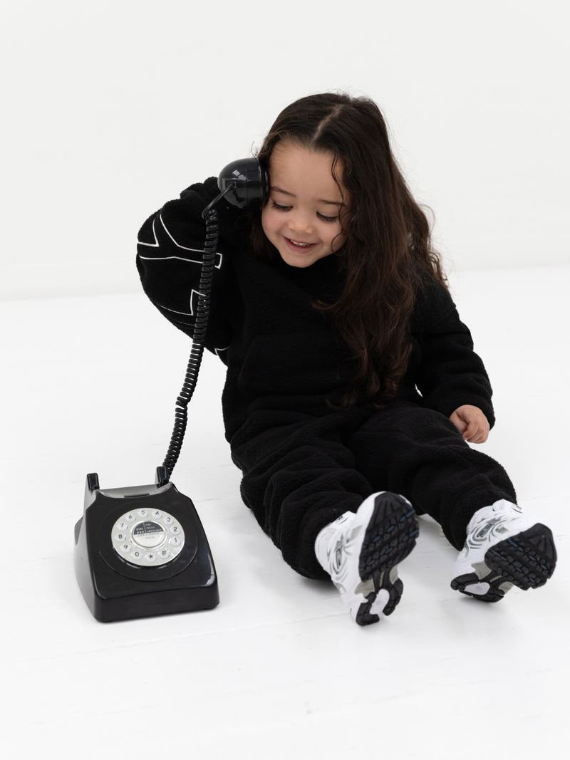 Mini Blakely Borg Hoodie - Black