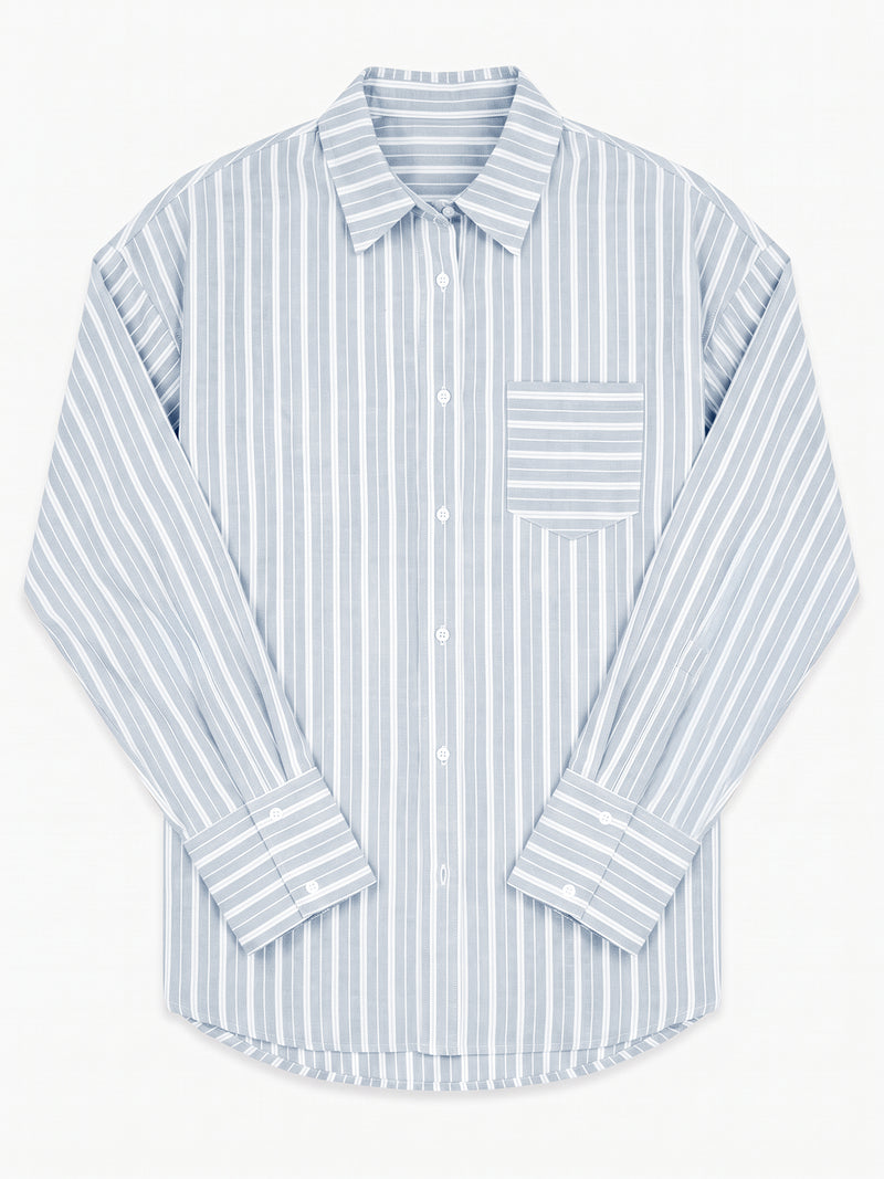 Elena Stripe Shirt - Blue