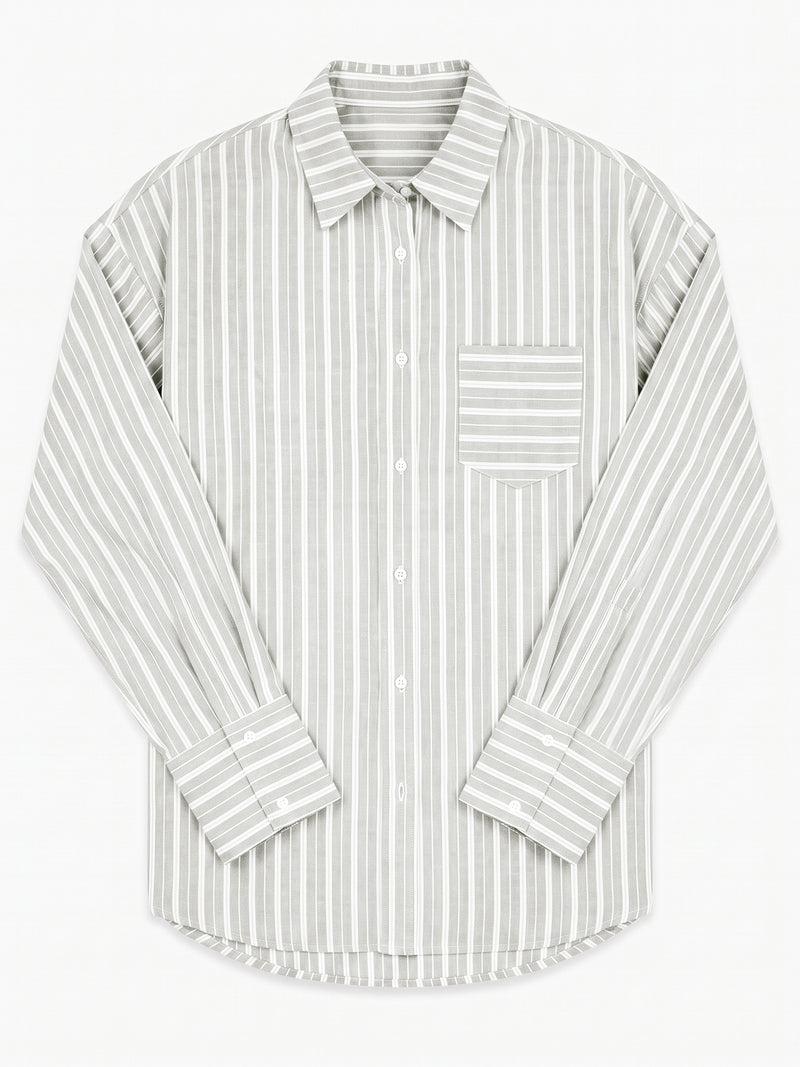 Elena Stripe Shirt - Light Brown