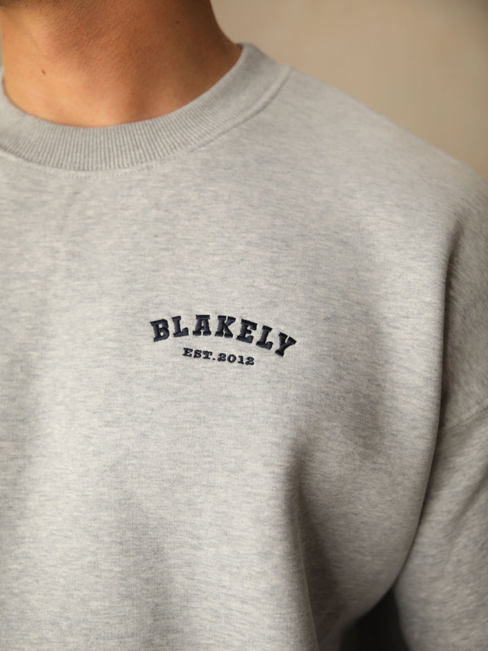Heritage Relaxed Jumper - Marl Grey