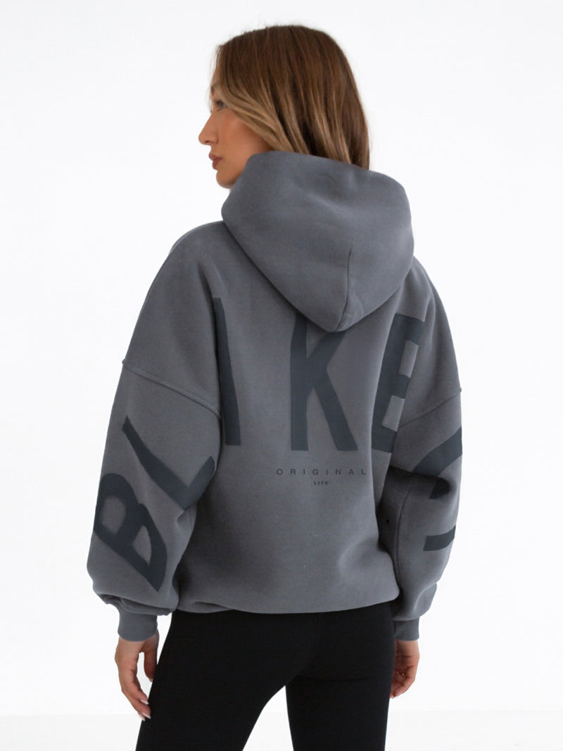 Tonal Isabel Oversized Hoodie - Charcoal