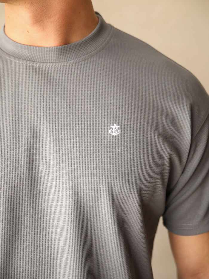 Ceuta Textured Relaxed T-Shirt - Grey