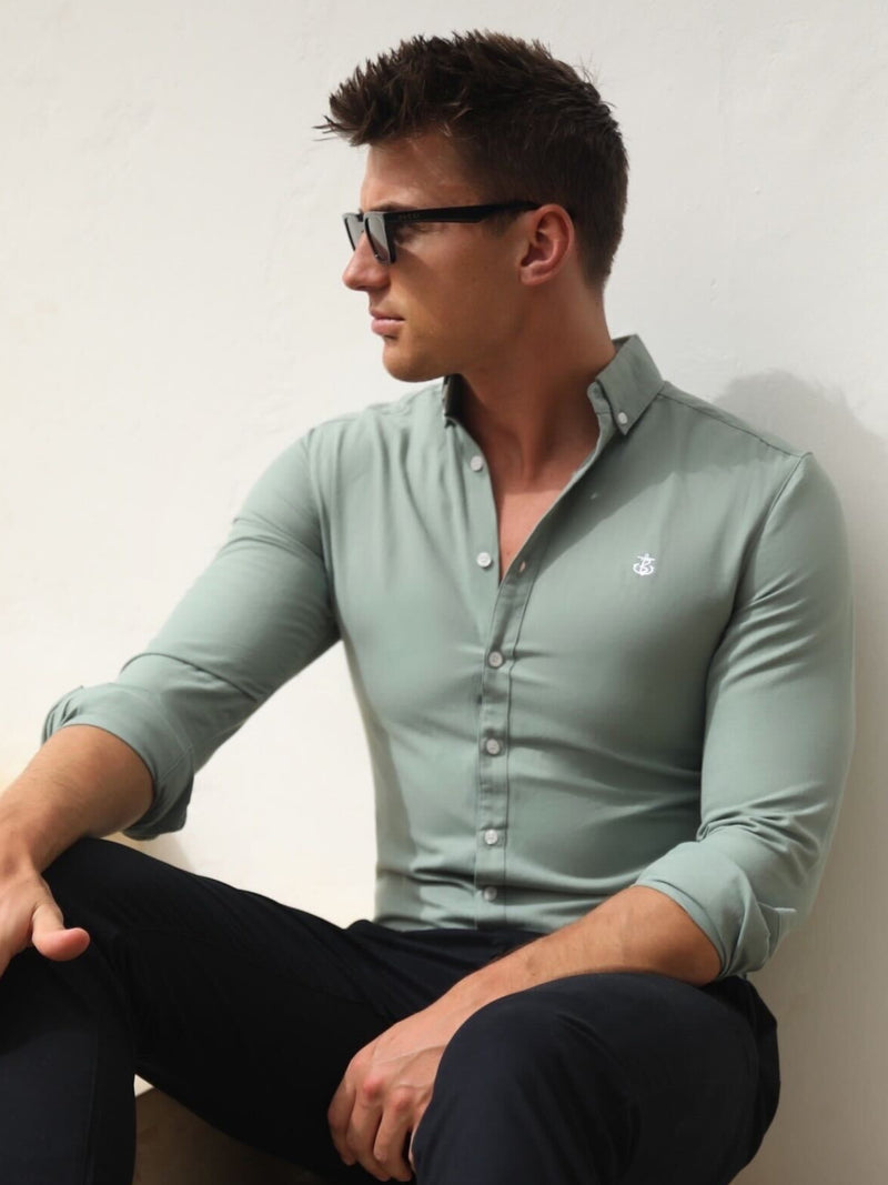 Hunter Long Sleeve Shirt - Mint Green