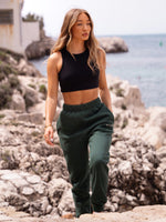Riviera Initial Womens Sweatpants - Dark Green