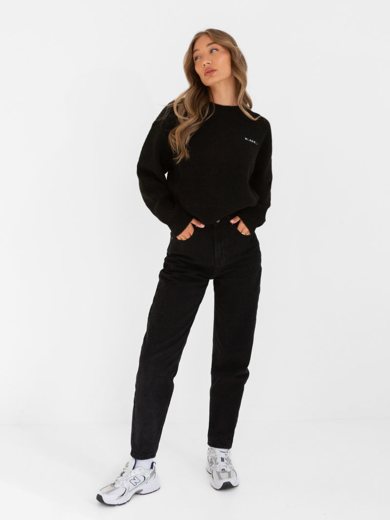 Elara Knitted Sweater - Black