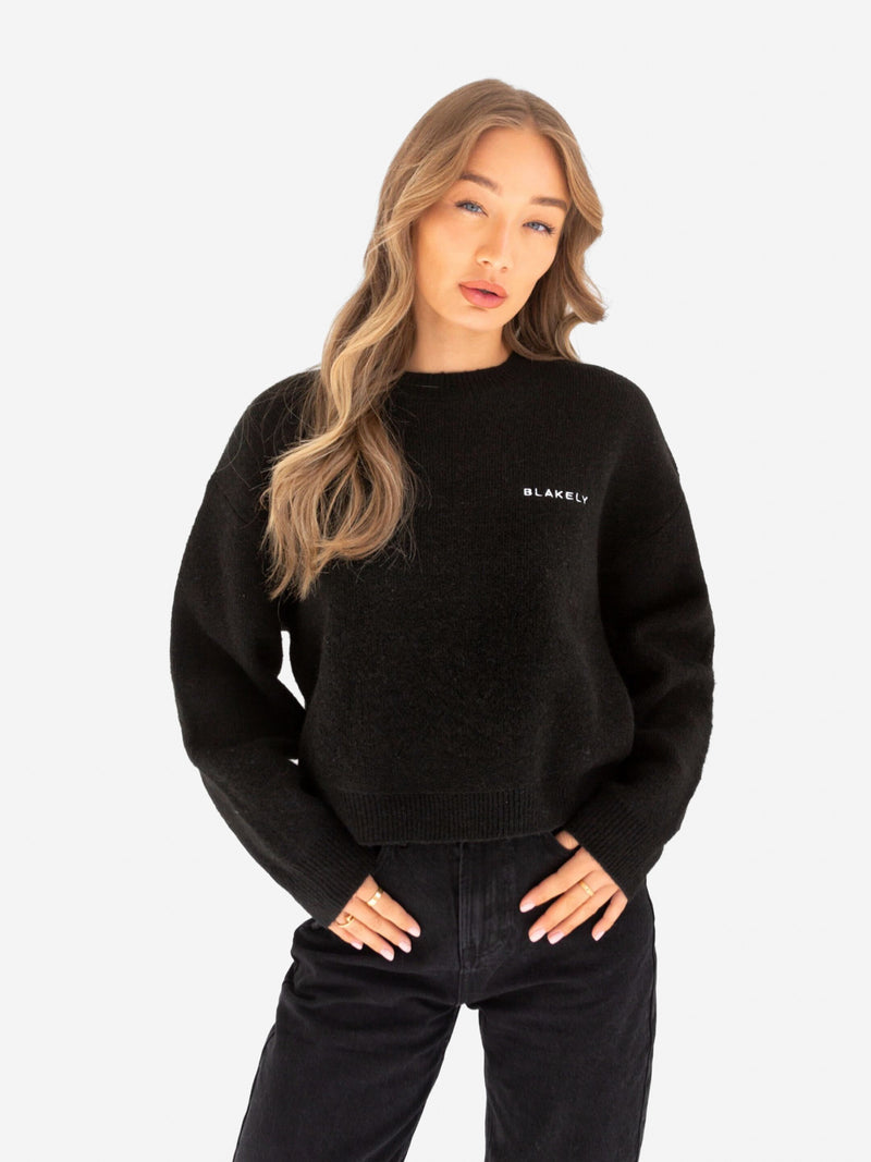 Elara Knitted Sweater - Black