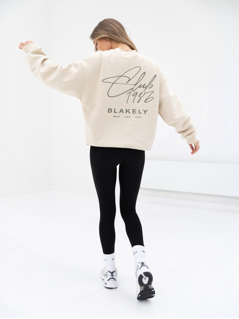 Club Oversized Sweater - Bone