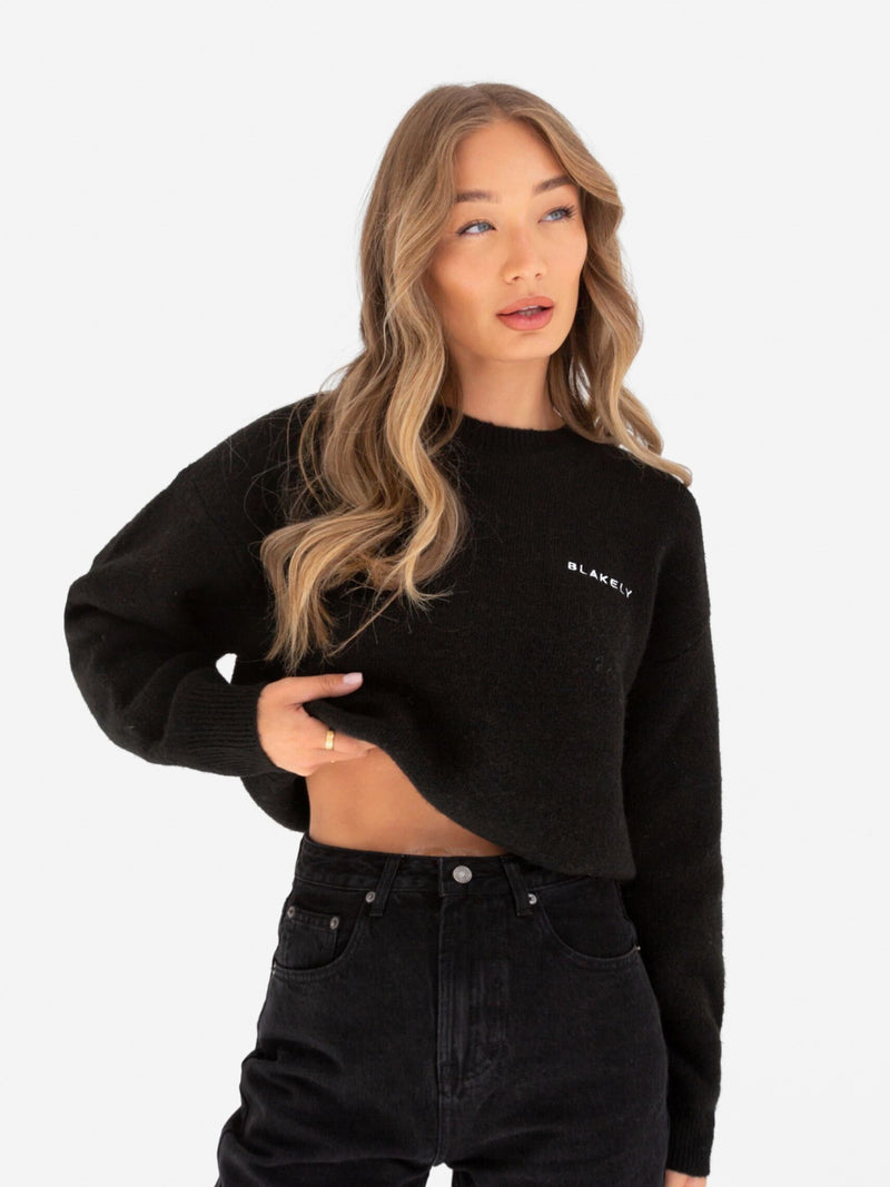 Elara Knitted Sweater - Black