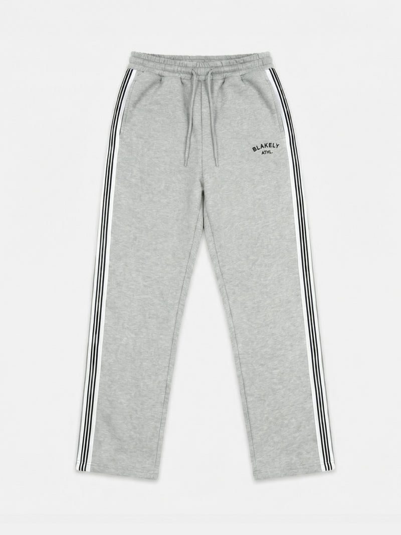 Zayd Wide Leg Sweatpants - Marl Grey