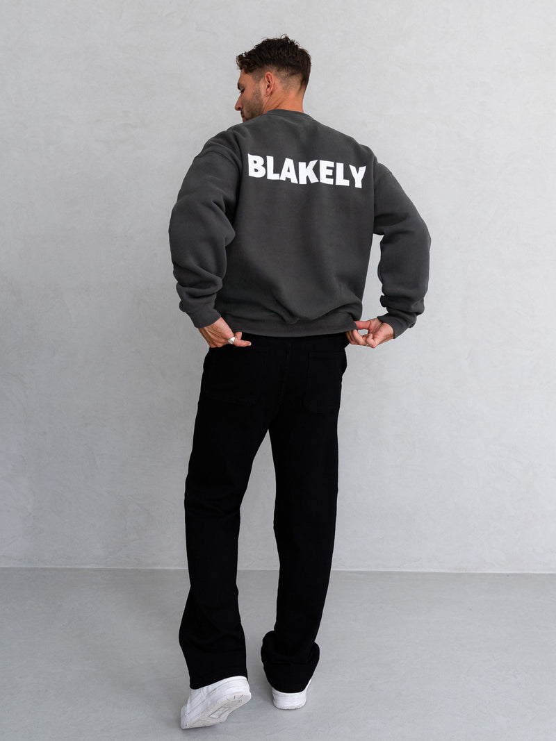 Declan Relaxed Sweater - Khaki Grey