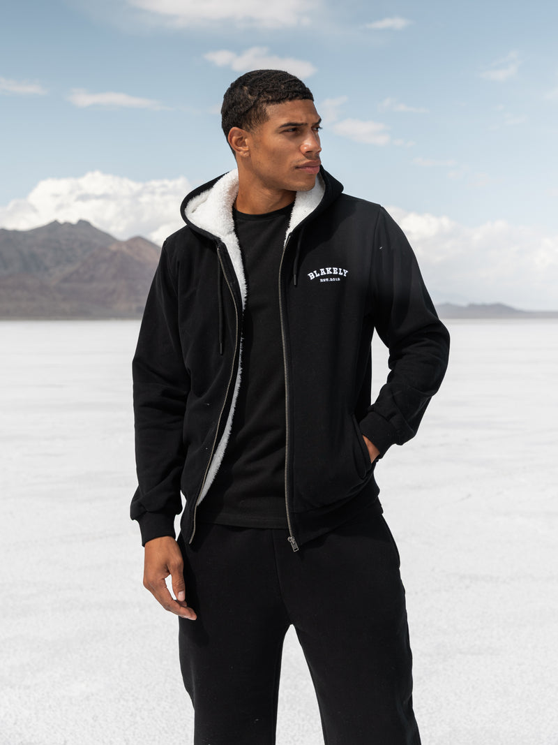 Heritage Zip Up Hoodie - Black