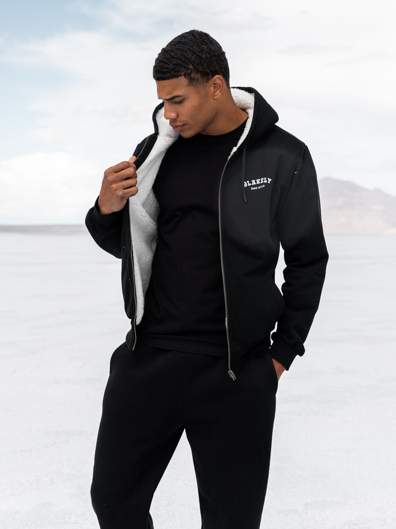 Heritage Zip Up Hoodie - Black