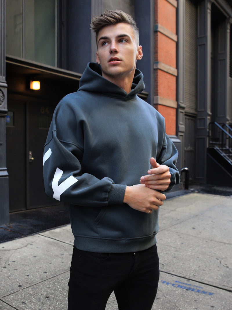 Idris Oversized Hoodie - Blue