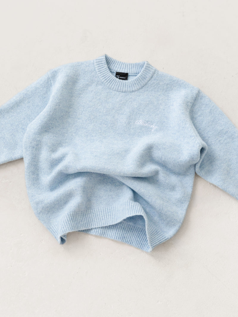 Mini Knitted Sweater - Baby Blue