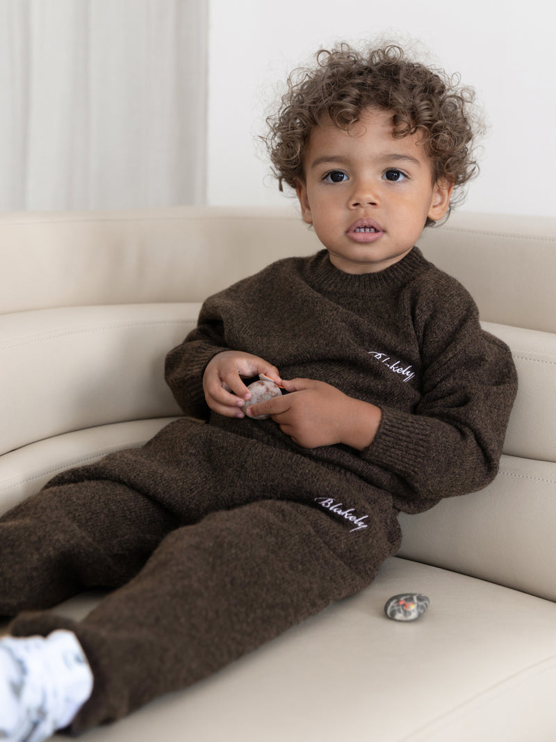 Mini Knitted Sweater - Chocolate Brown
