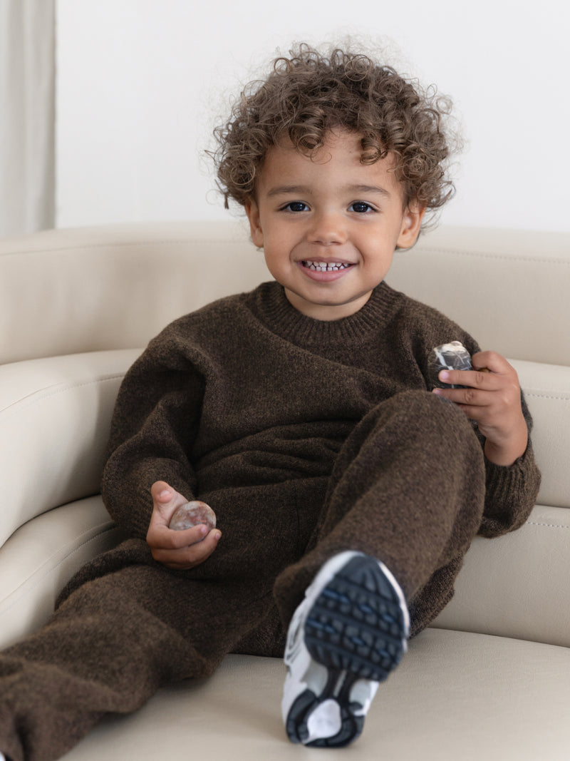 Mini Knitted Sweater - Chocolate Brown