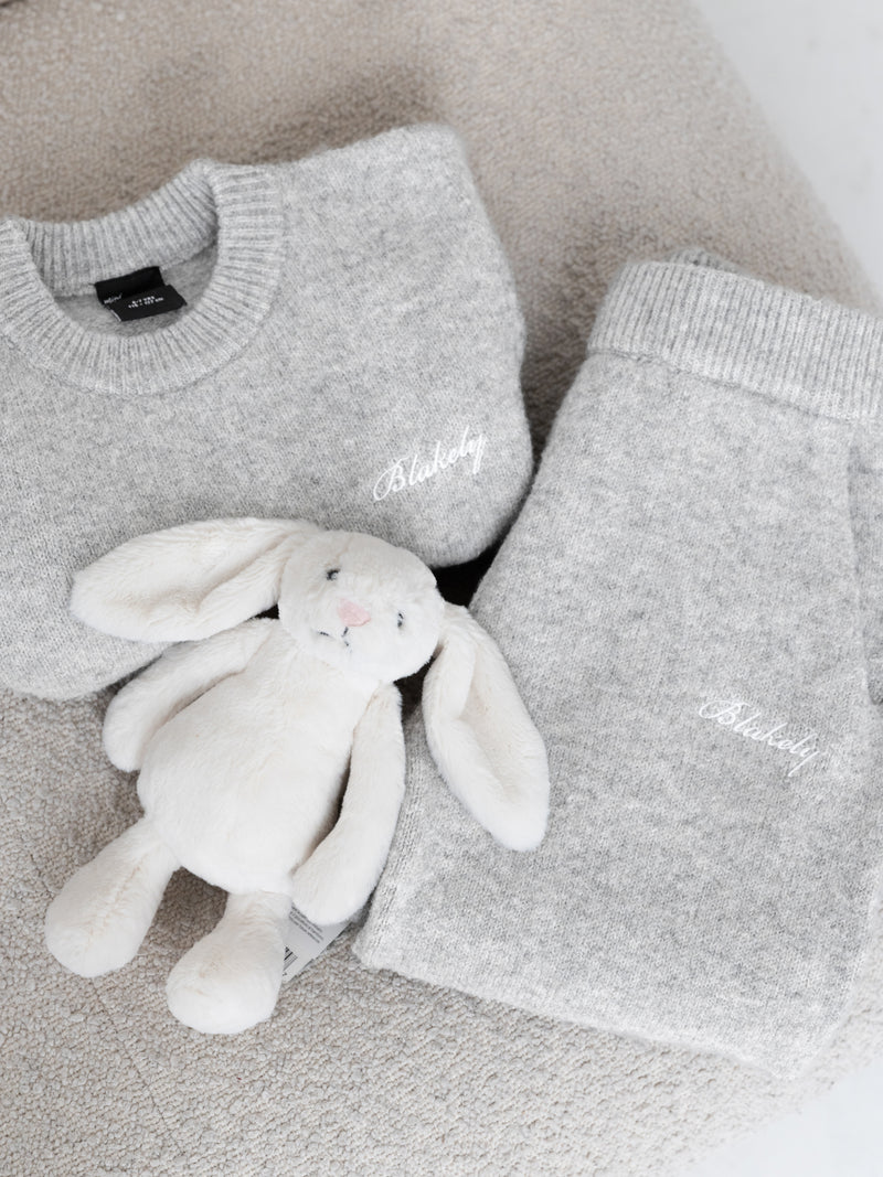 Mini Knitted Sweater - Marl Grey