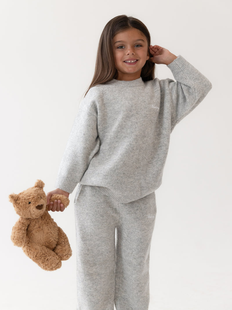 Mini Knitted Sweater - Marl Grey