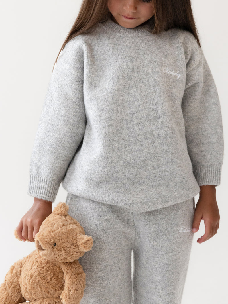 Mini Knitted Sweater - Marl Grey