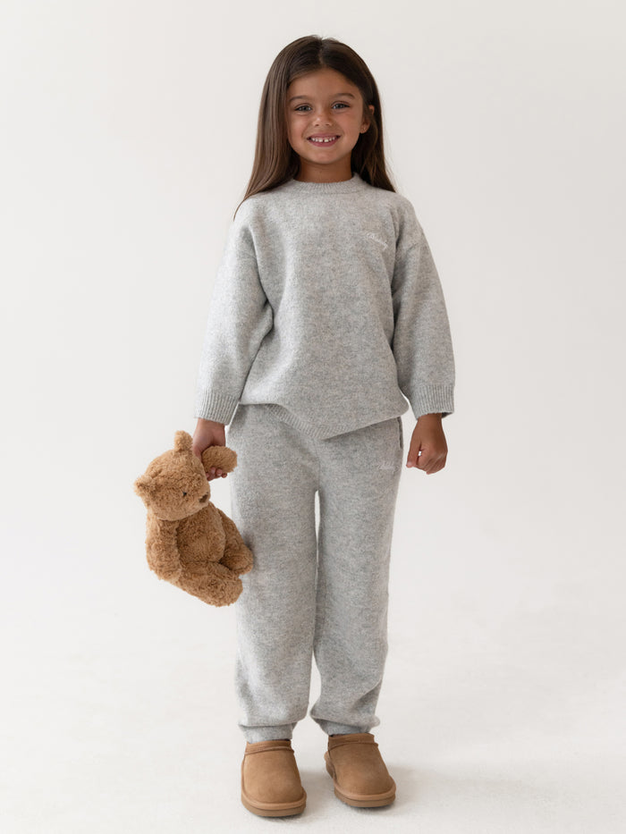 Mini Knitted Sweater - Marl Grey