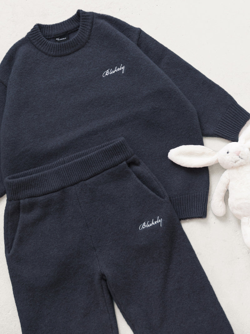 Mini Knitted Sweater- True Navy