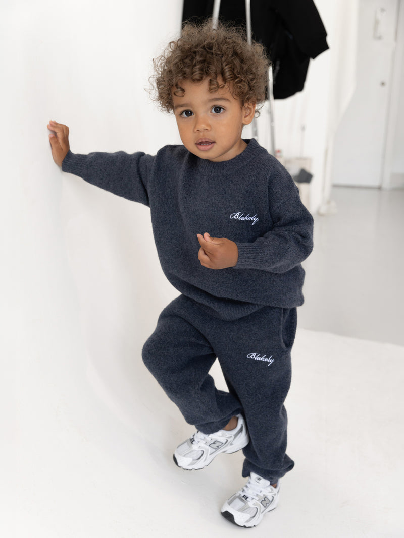 Mini Knitted Sweatpants - True Navy