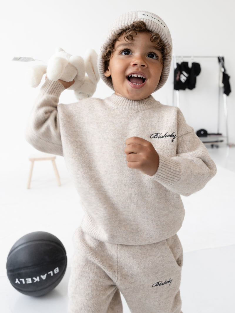 Mini Knitted Sweatpants - Toasted Taupe