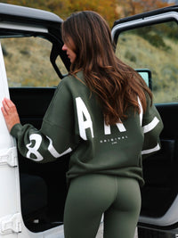 Isabel Oversized Hoodie - Khaki Green