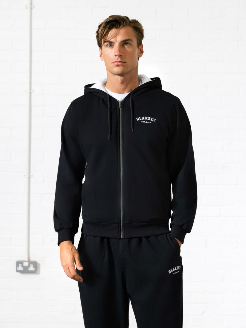 Heritage Zip Up Hoodie - Black