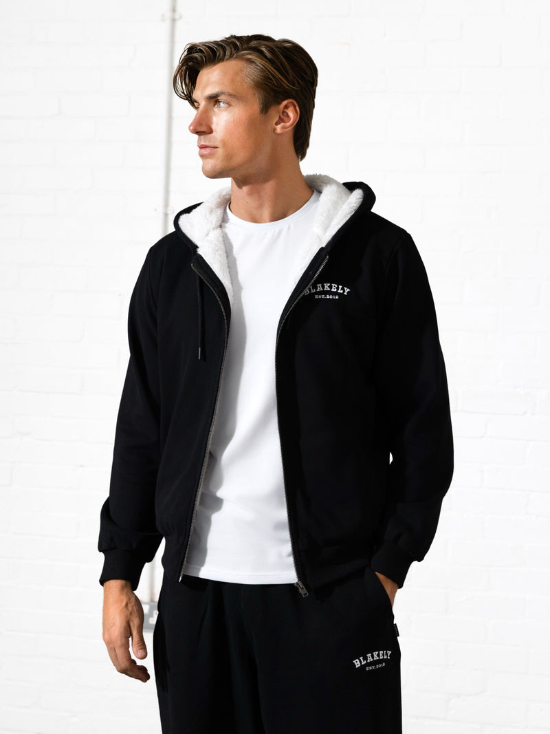 Heritage Zip Up Hoodie - Black
