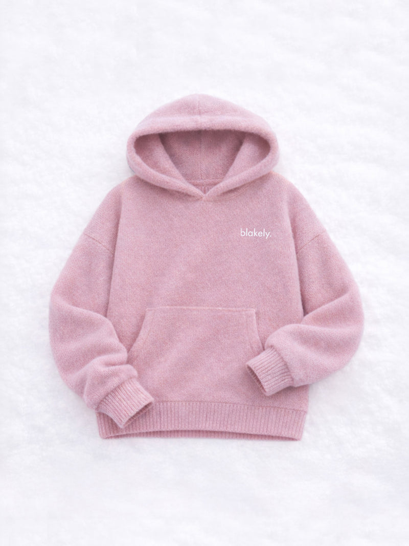 Mason Relaxed Knitted Hoodie - Pink