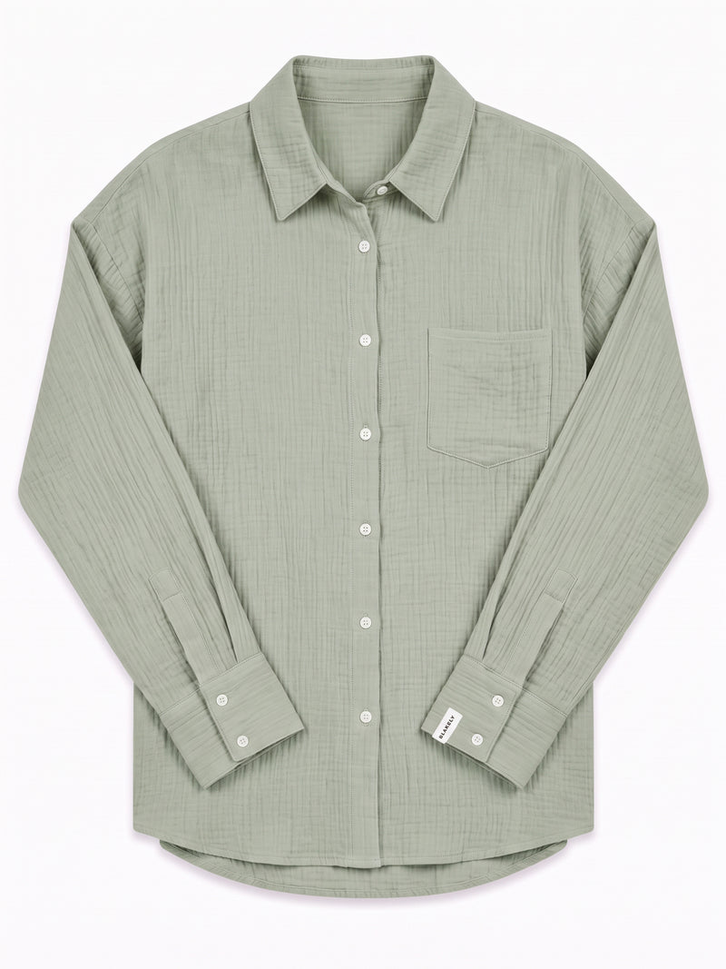 Mila Oversized Shirt - Soft Sage