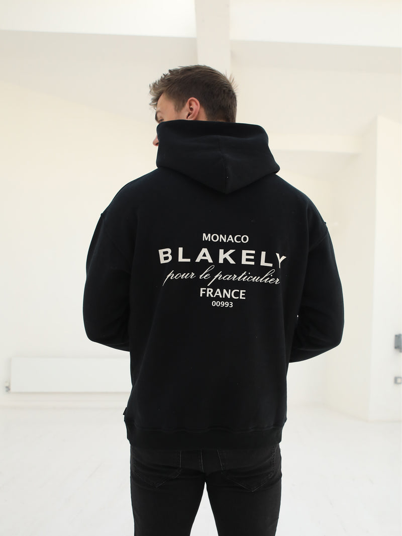 Monaco Relaxed Hoodie - Black