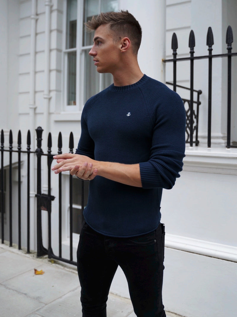 Oxley Knit Sweater - Navy