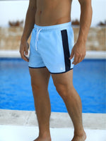 Poso Swim Shorts - Light Blue/Navy