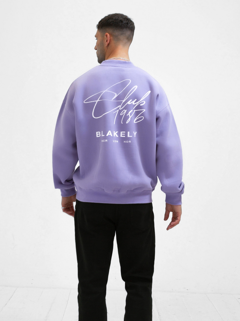 Club Relaxed Sweater - Violet