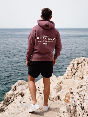 Monaco Relaxed Hoodie - Burgundy
