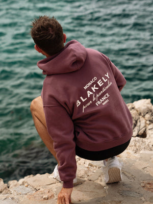 Monaco Relaxed Hoodie - Burgundy