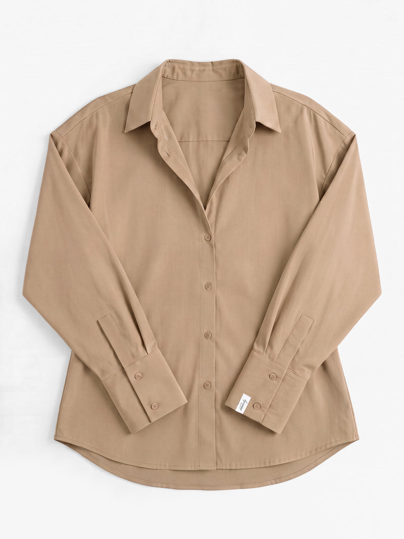 Sabrina Oversized Shirt - Tan