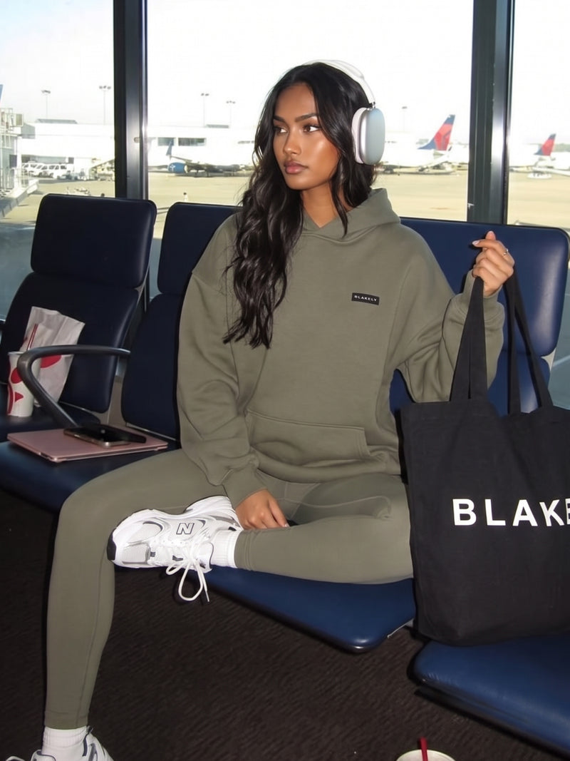 Olivia Oversized Hoodie - Safari Green