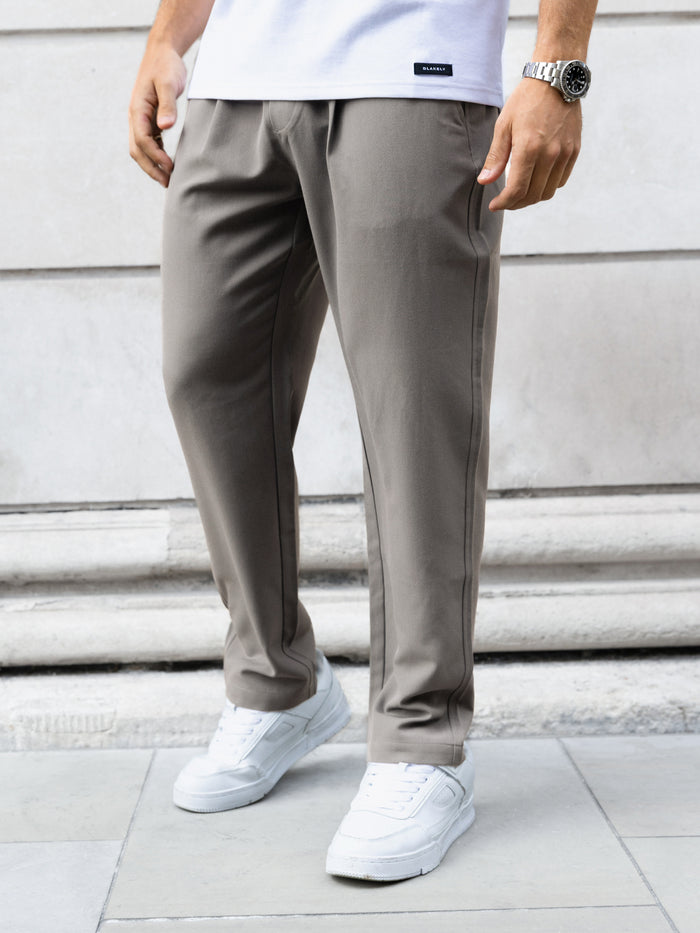 Anston Stretch Chinos - Warm Grey