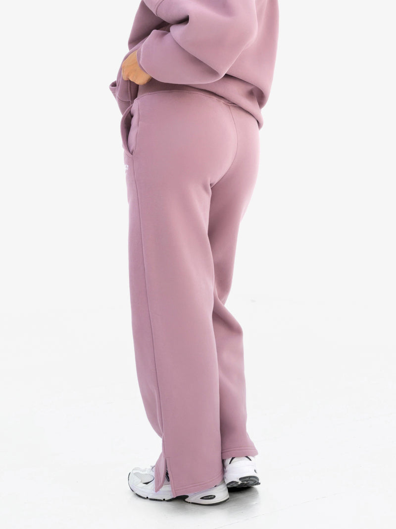 Heritage Wide Leg Sweatpants - Dusty Pink