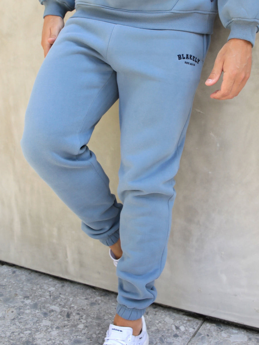 Varsity Relaxed Sweatpants - Blue