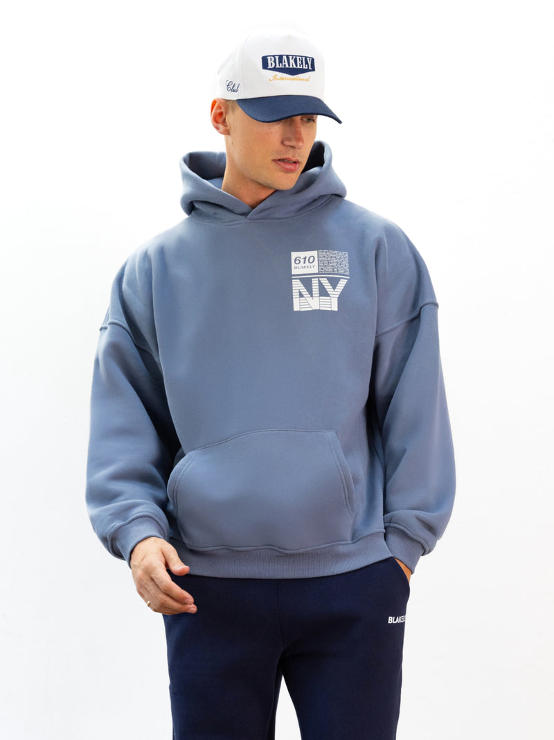 Brooklyn 610 Relaxed Hoodie - Mid Blue