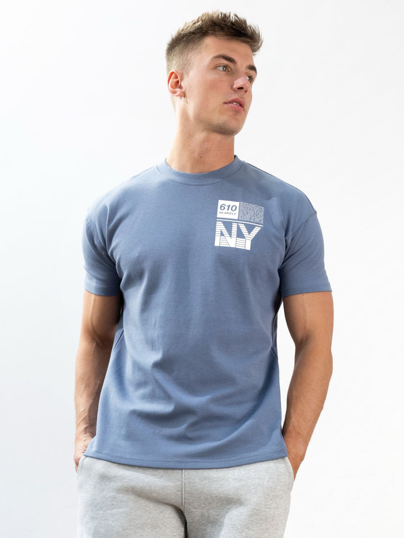 Brooklyn 610 Relaxed T-Shirt - Mid Blue