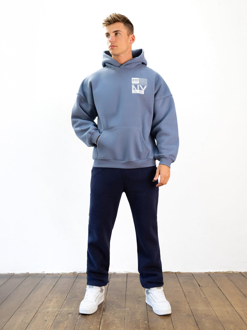 Brooklyn 610 Relaxed Hoodie - Mid Blue