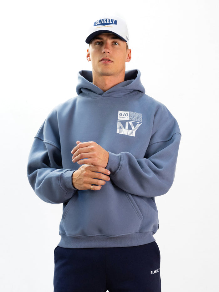 Brooklyn 610 Relaxed Hoodie - Mid Blue